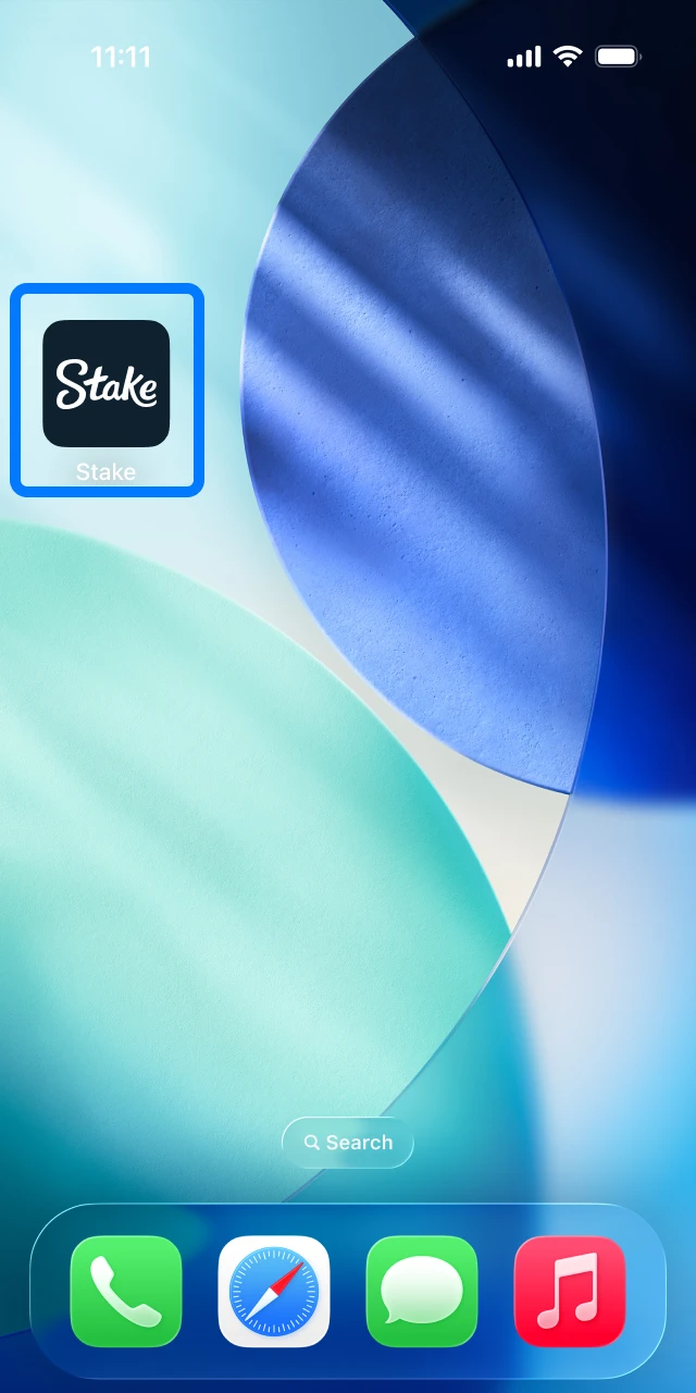 Open Stake from the icon.