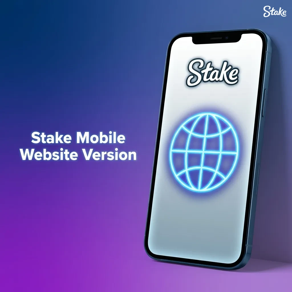 Smartphone showing Stake’s mobile website with sports betting and casino games, highlighting app-like features in a browser