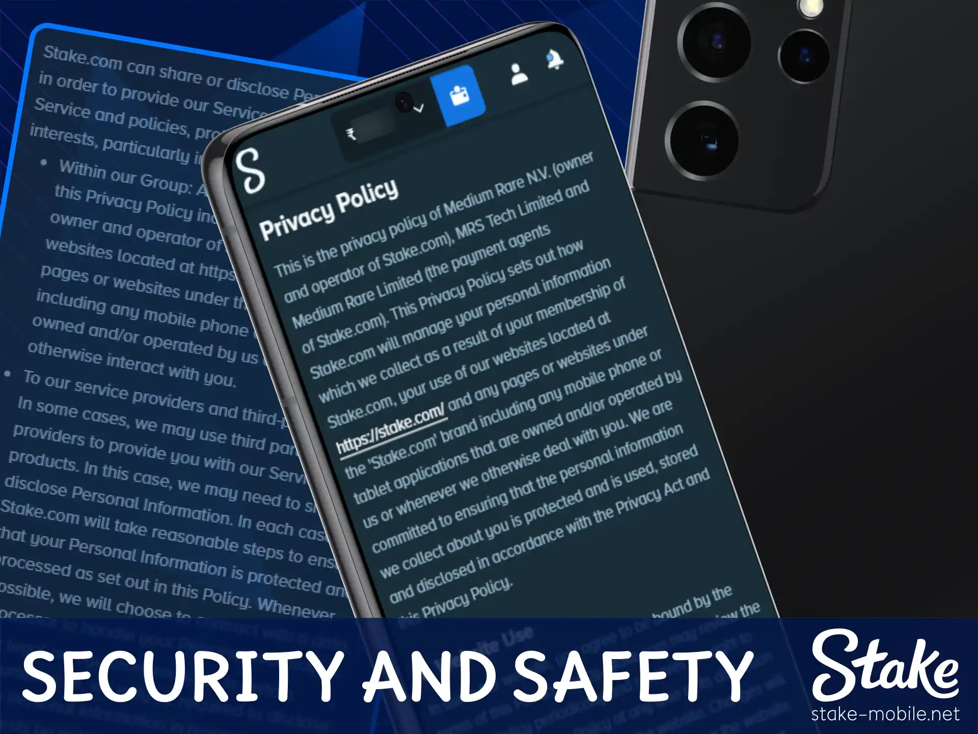 Learn about the data encryption and advanced safety features of the Stake mobile application.